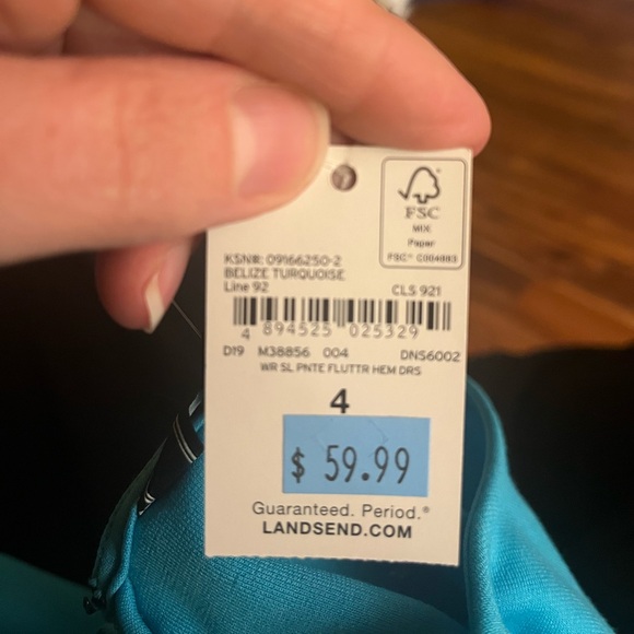 Land’s End summer dress NWT Size 4 - Picture 2 of 2